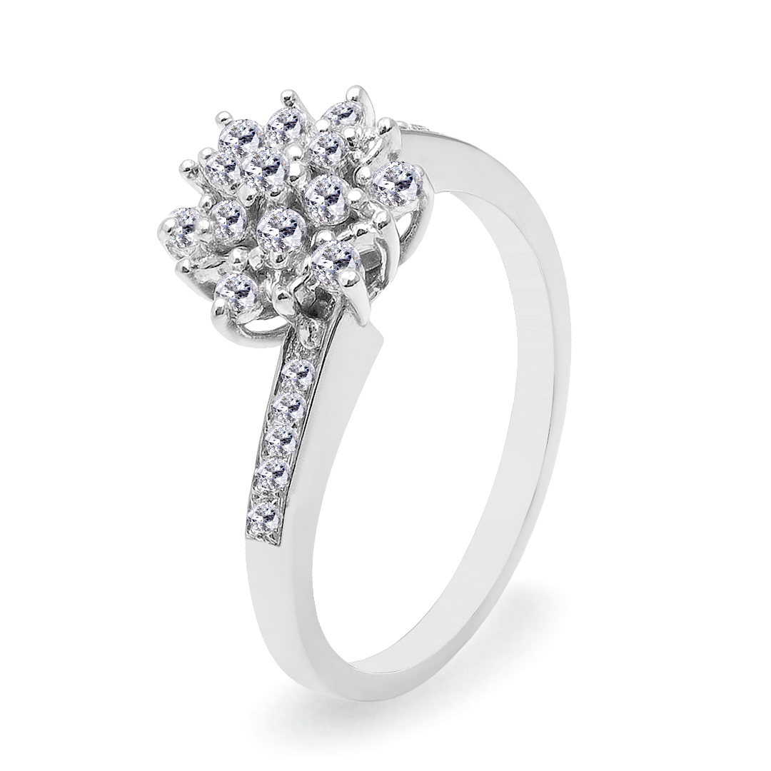 Palladium Diamond Ring LR-833
