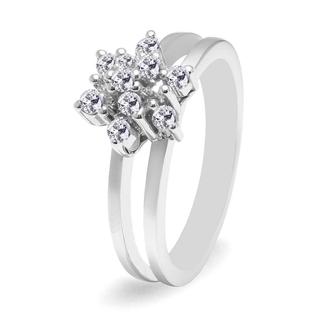 Palladium Diamond Ring LR-838