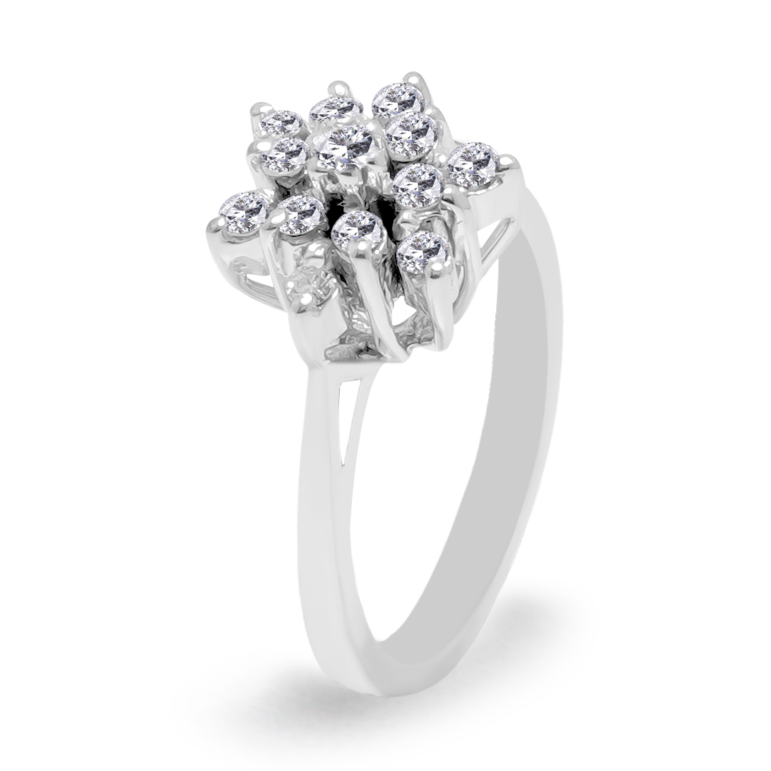Palladium Diamond Ring LR-840