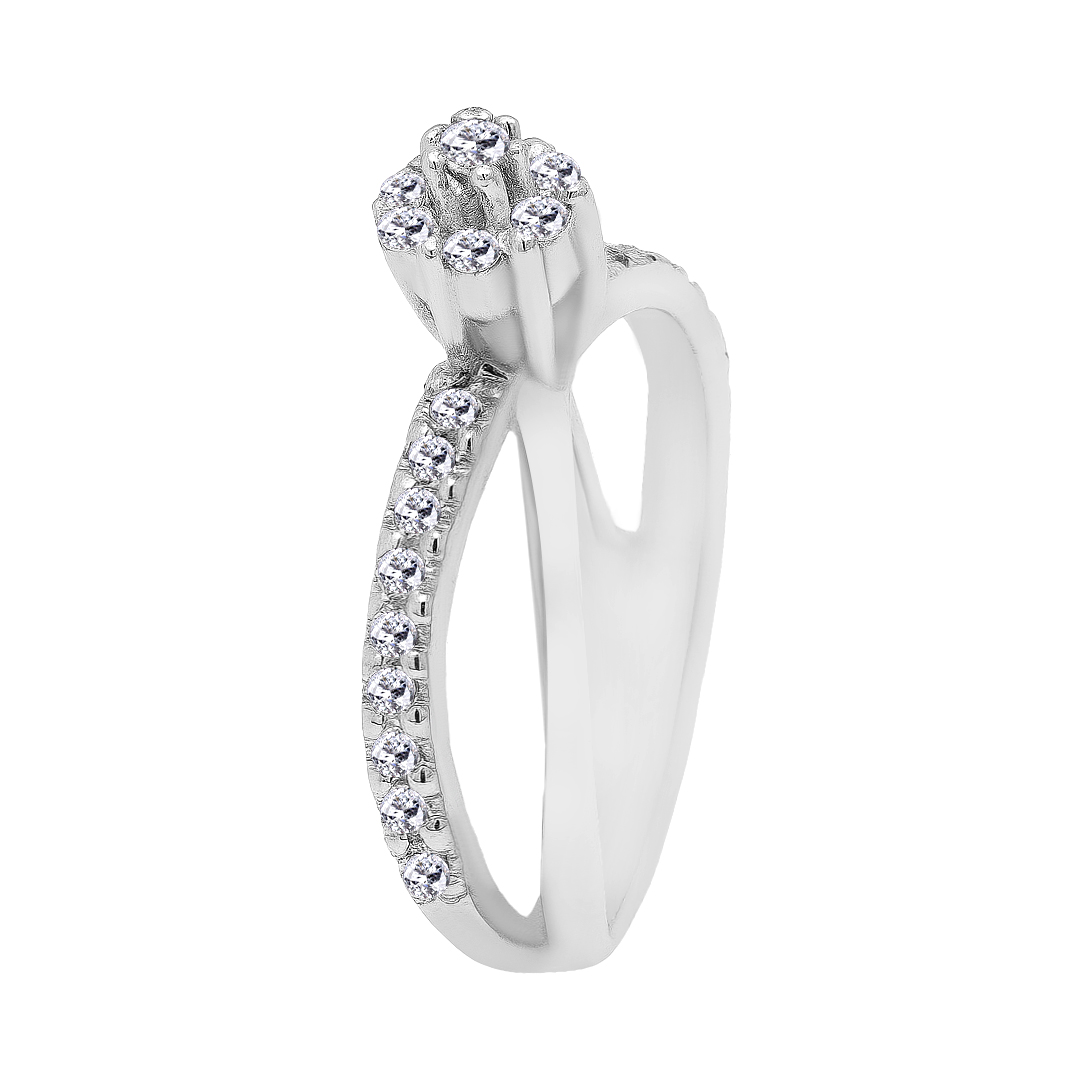 Palladium Diamond Ring LR-841