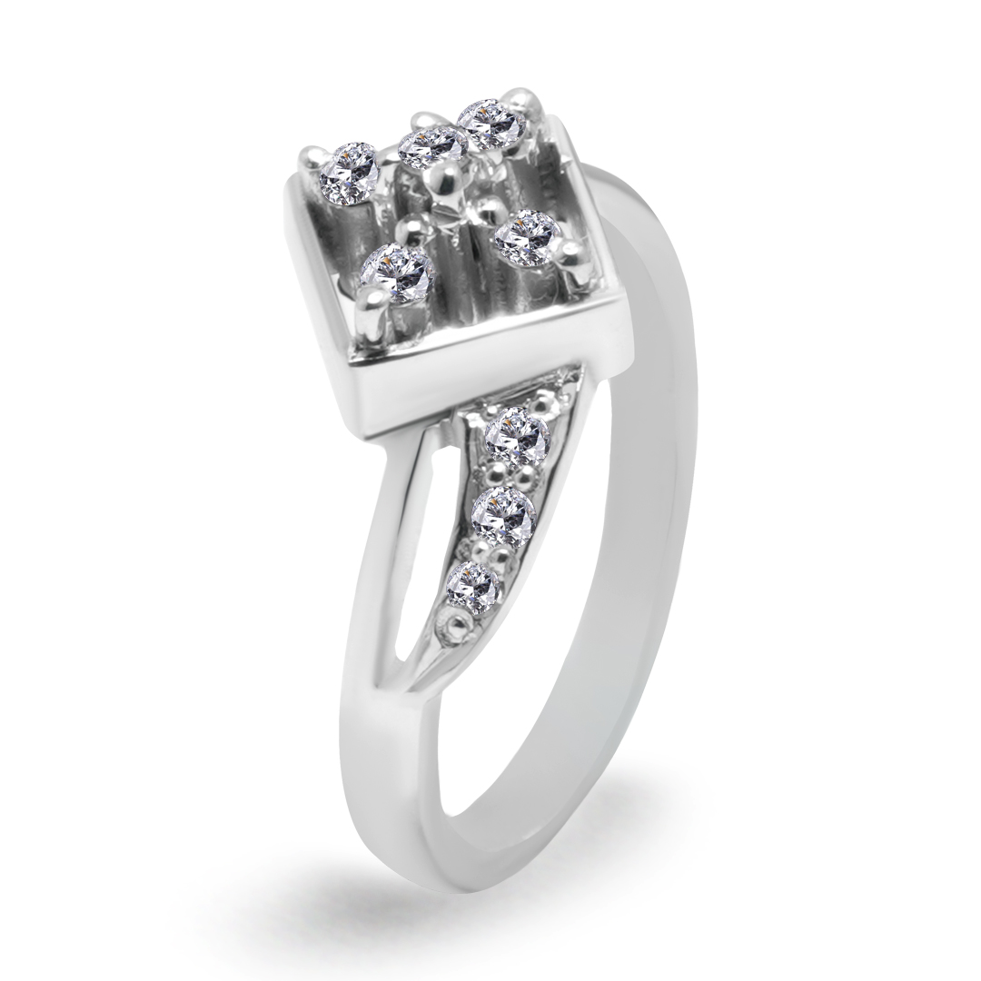 Palladium Diamond Ring LR-847