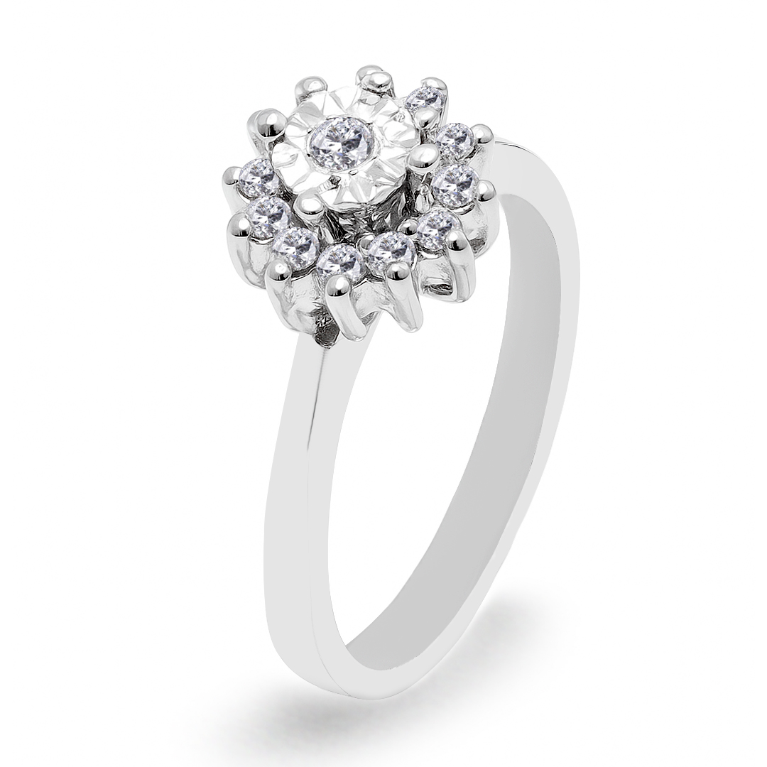 Palladium Diamond Ring LR-857