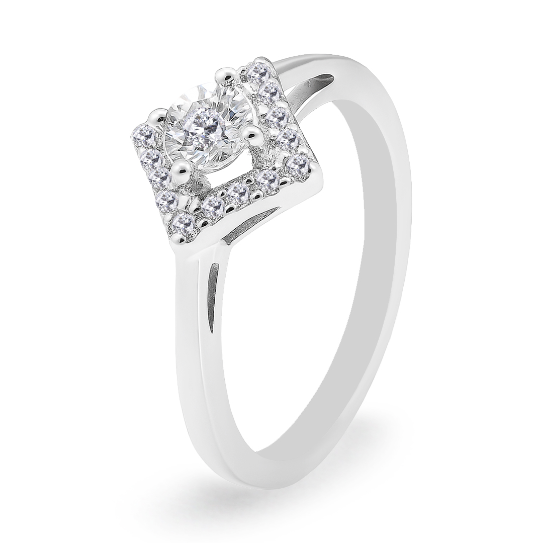 Palladium Diamond Ring LR-863