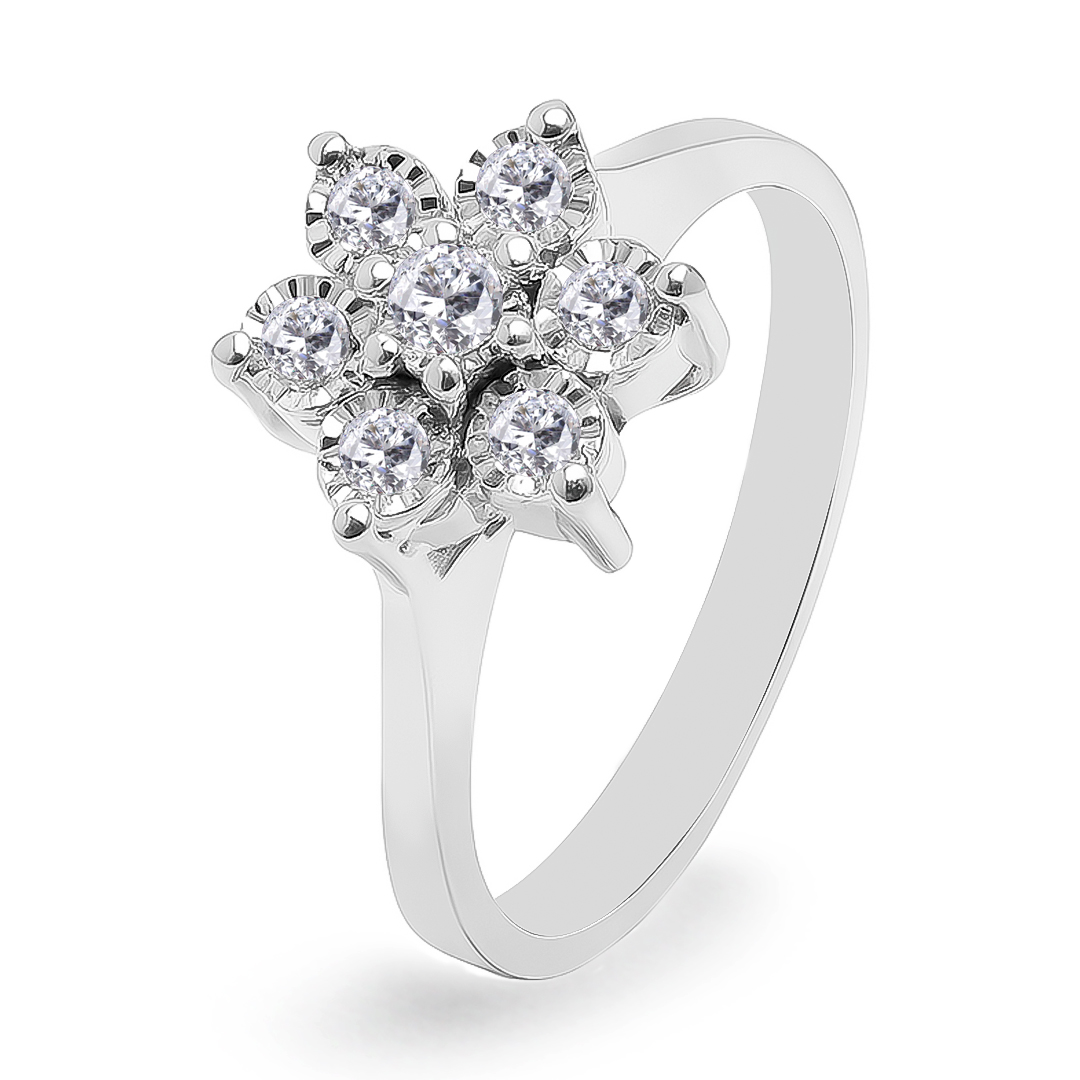 Palladium Diamond Ring LR-876