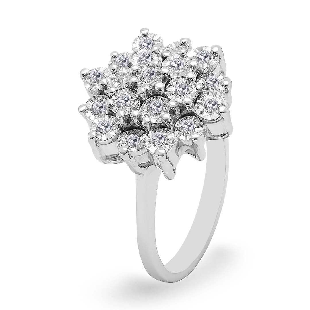 Palladium Diamond Ring LR-879