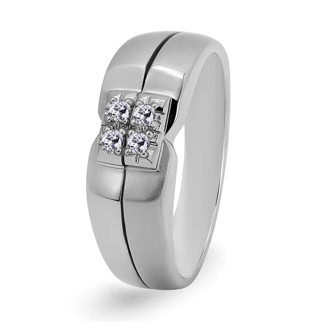 Palladium Diamond Ring GR-823