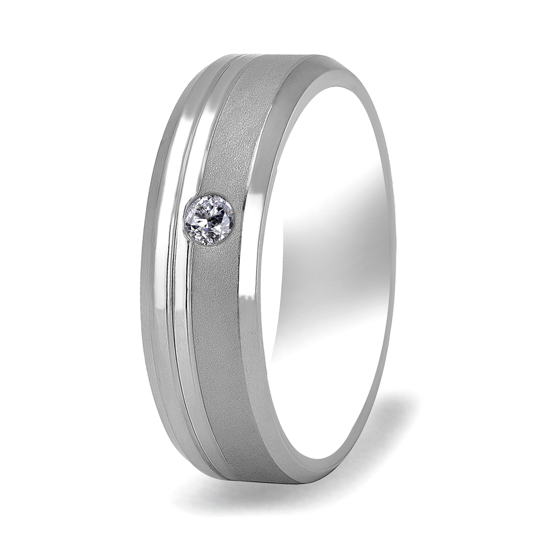 Palladium Diamond Ring GR-907
