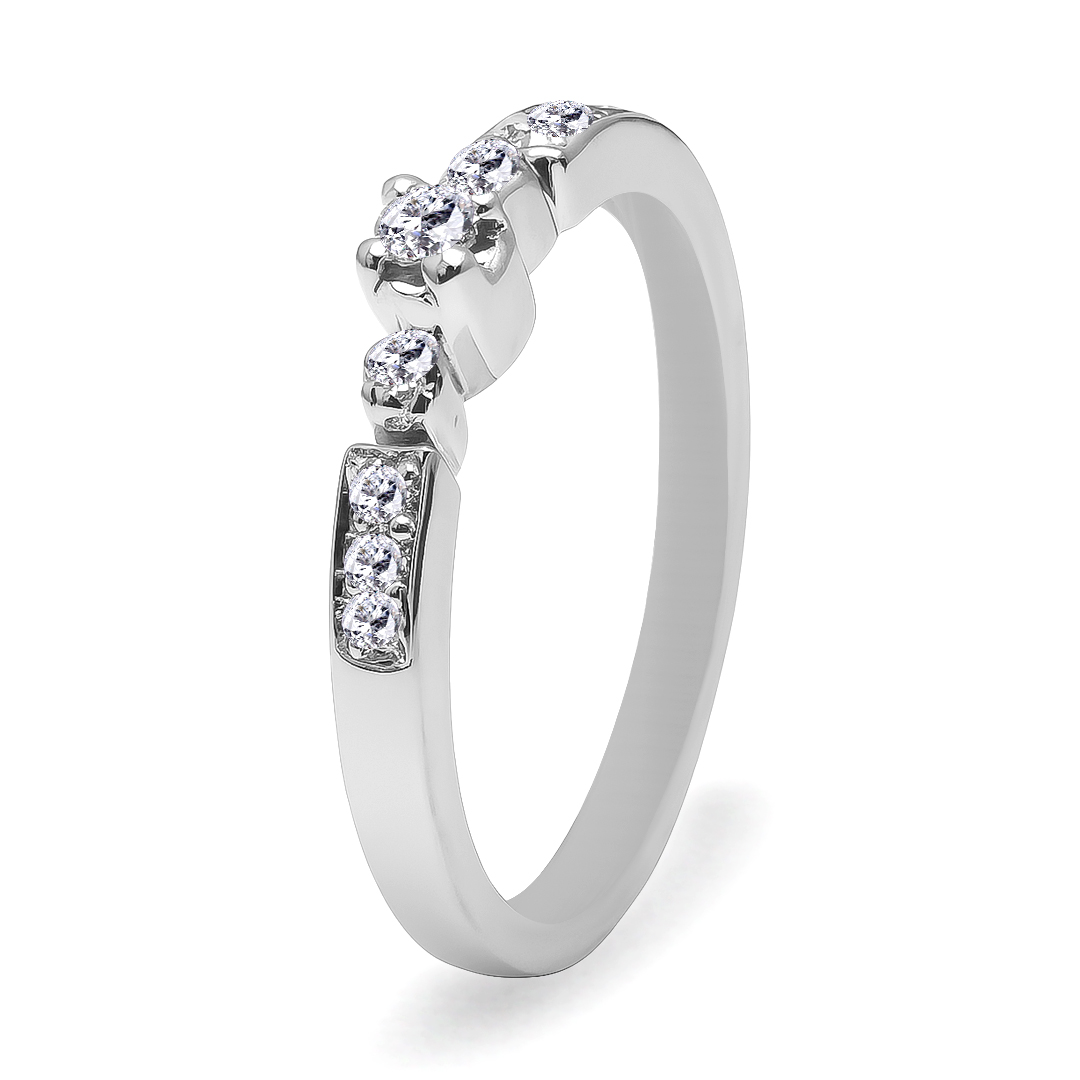 Palladium Diamond Ring LR-856