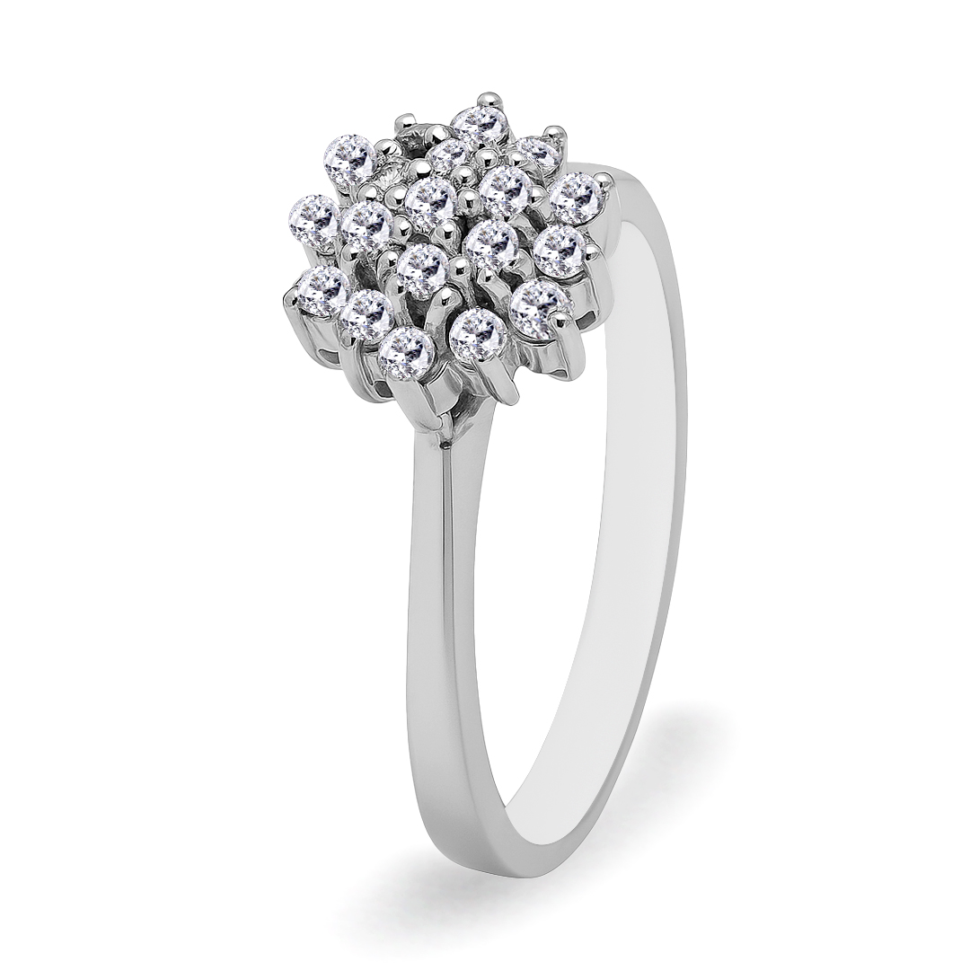 Palladium Diamond Ring LR-862
