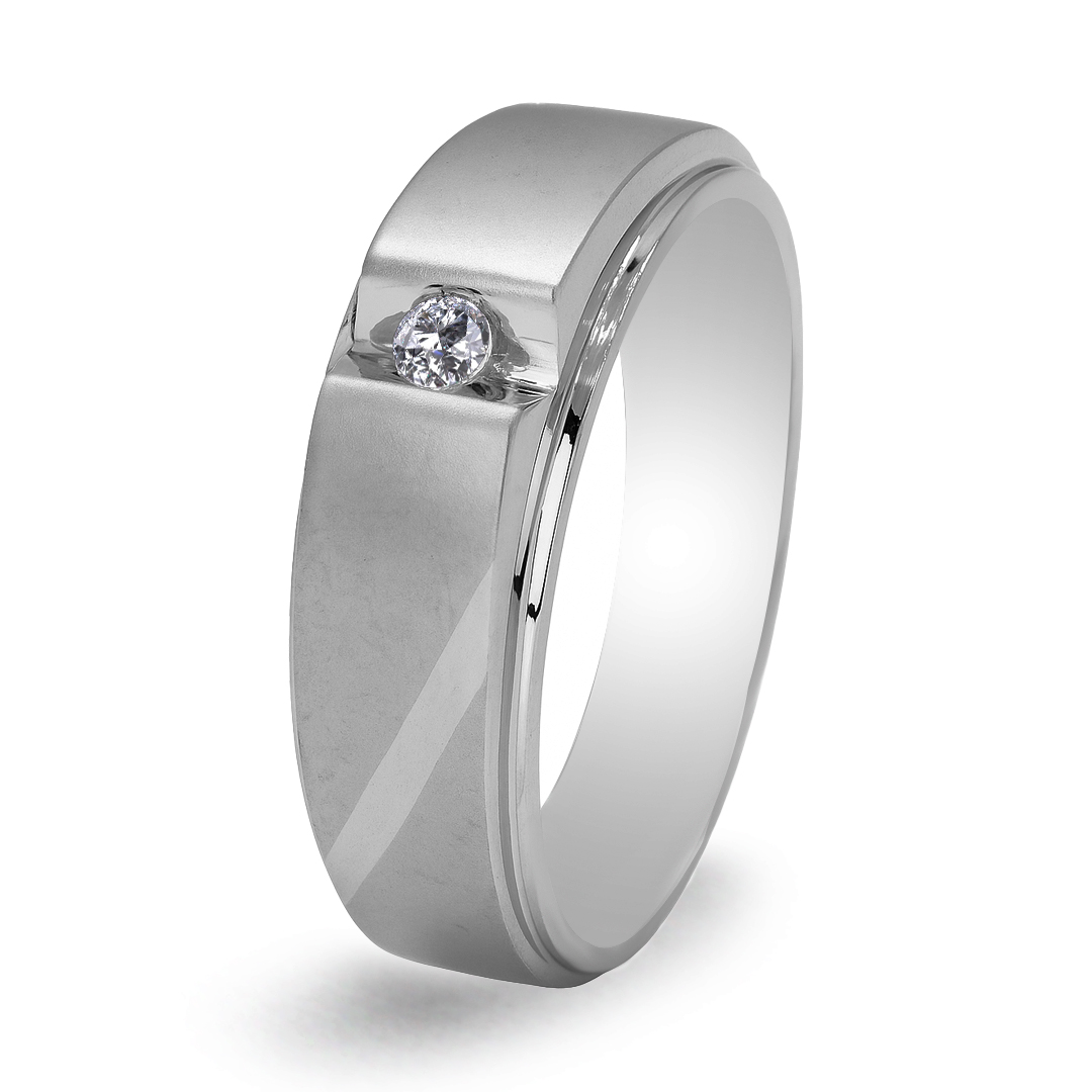 Palladium Diamond Ring GR-906