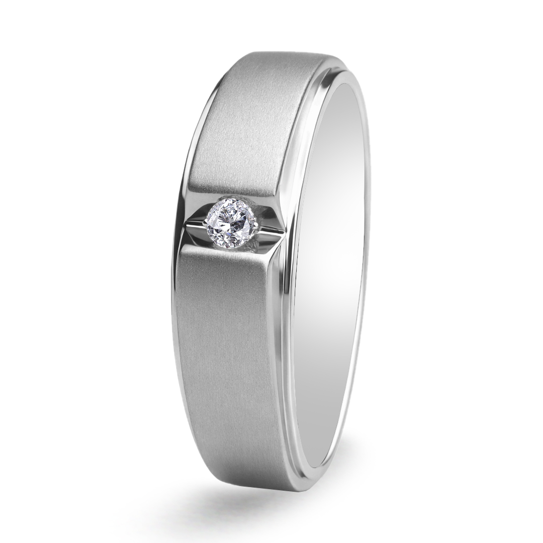 Palladium Diamond Ring GR-906