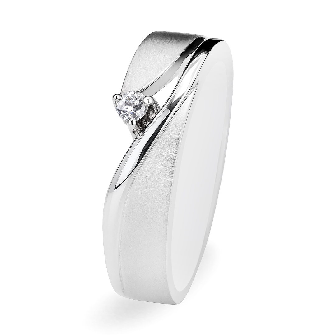 Palladium Diamond Ring GR-915