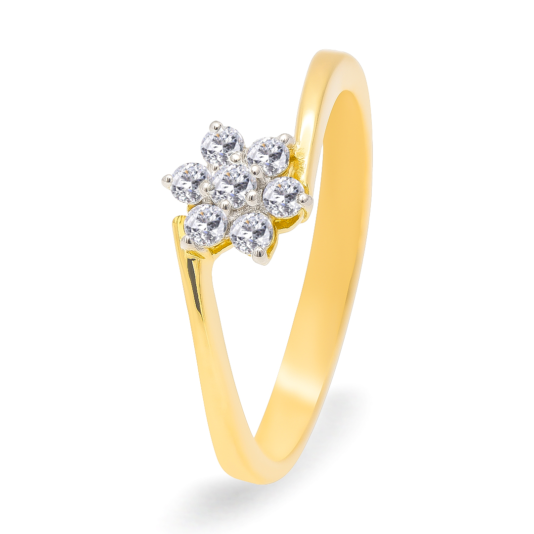 18K Gold Diamond Ring IF-020