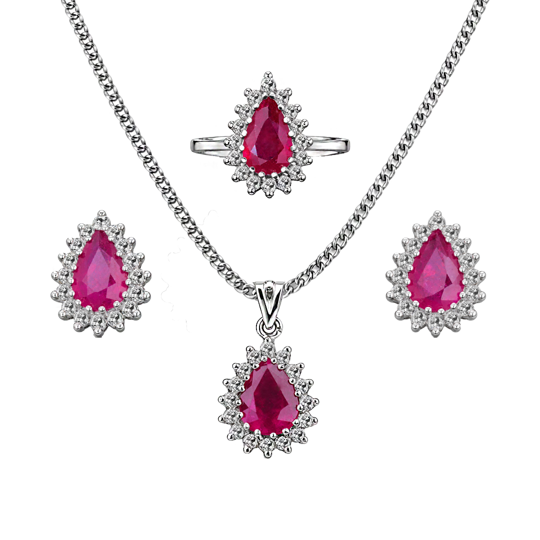 Palladium Diamond Set-ER-912,LP-913,LR-914