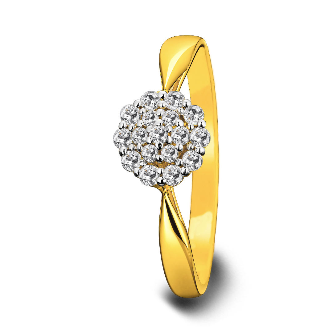 18K Gold Diamond Ring IF-036