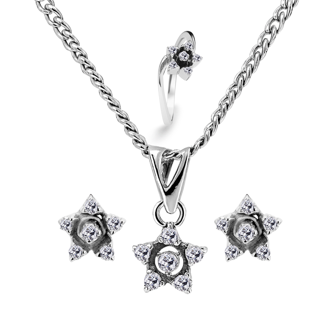Palladium Diamond Set-ER-917,LP-918,LR-919