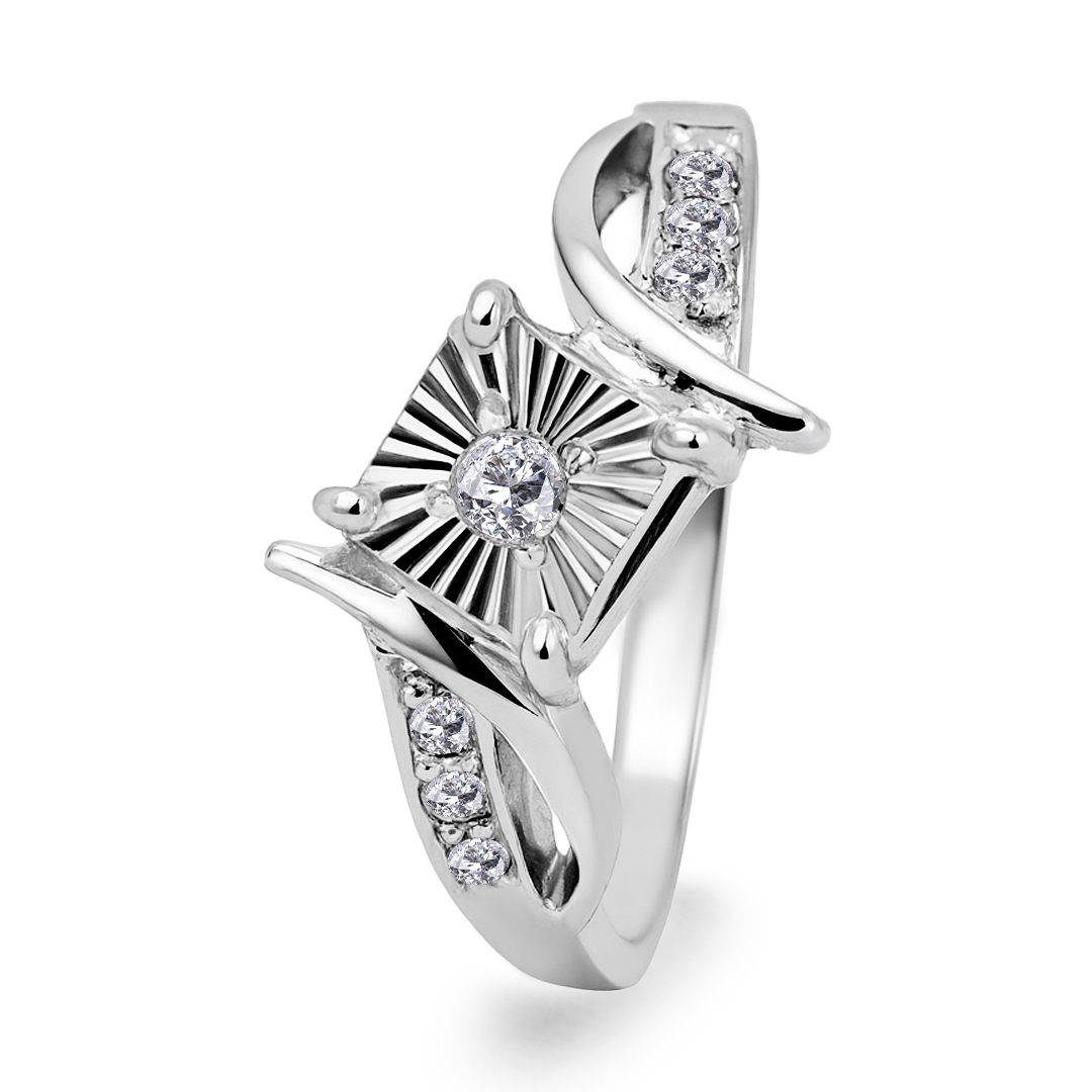 Palladium Diamond Ring LR-922