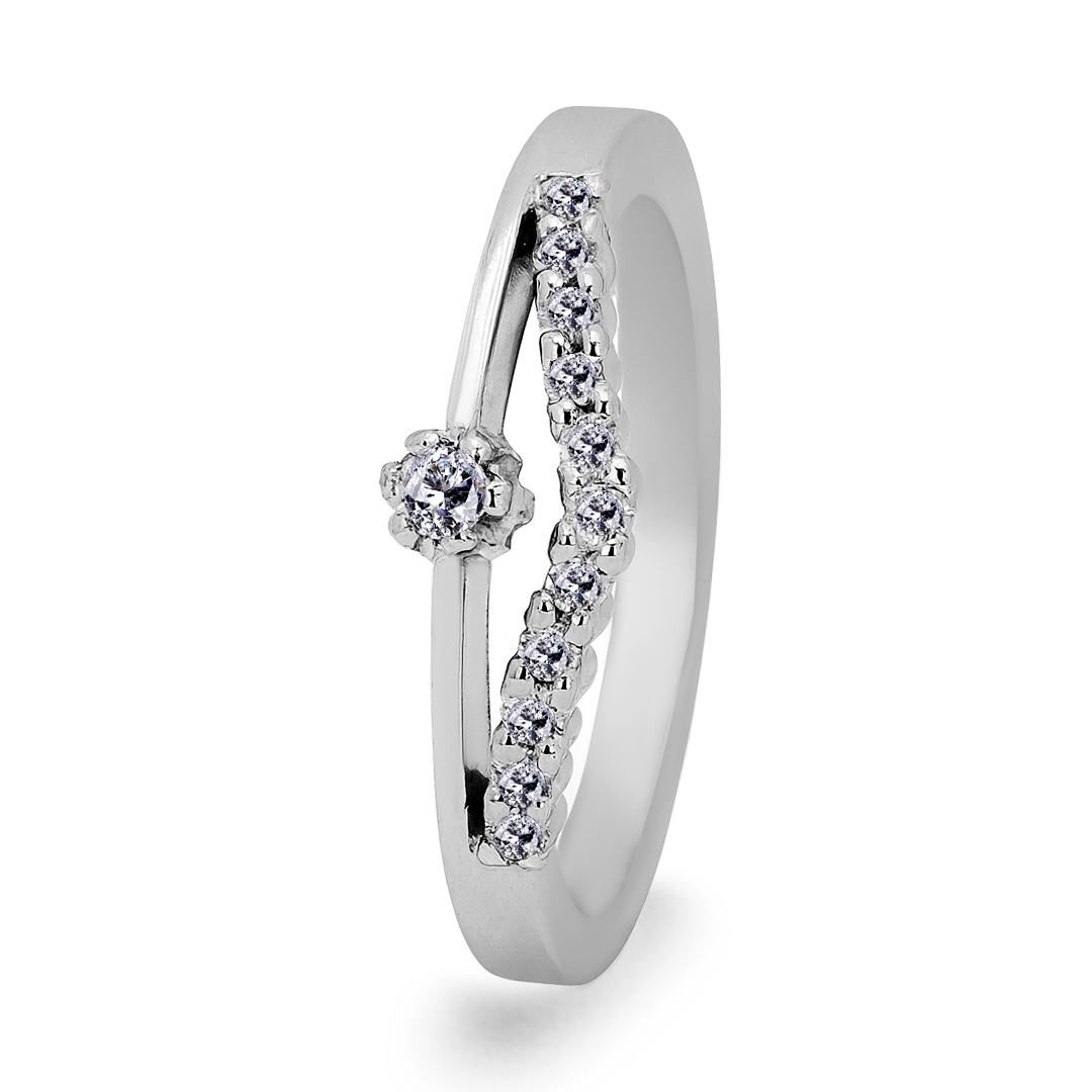 Palladium Diamond Ring LR-923