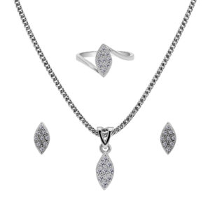 Palladium Diamond Set-ER-926,LP-927,LR-928