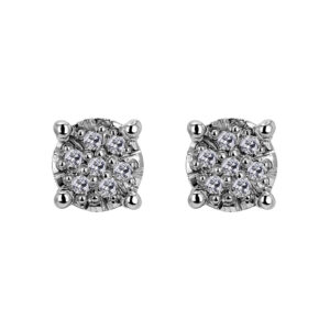 Palladium Diamond Earring ER-943