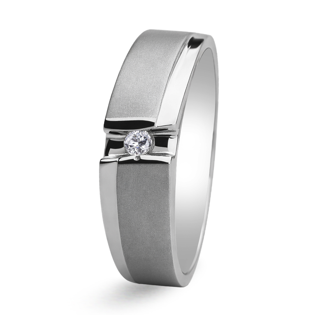 Palladium Diamond Ring GR-966
