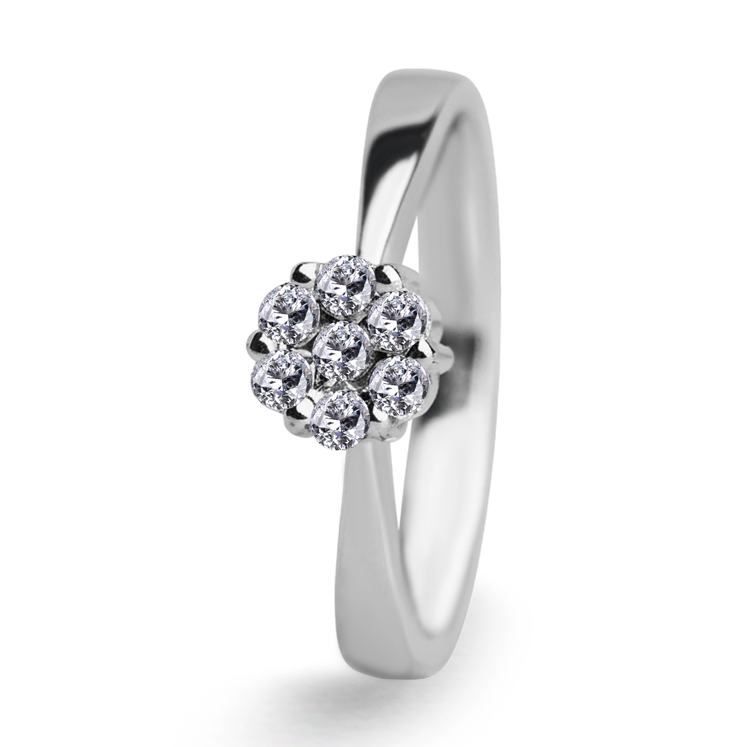 Palladium Diamond Ring LR-969