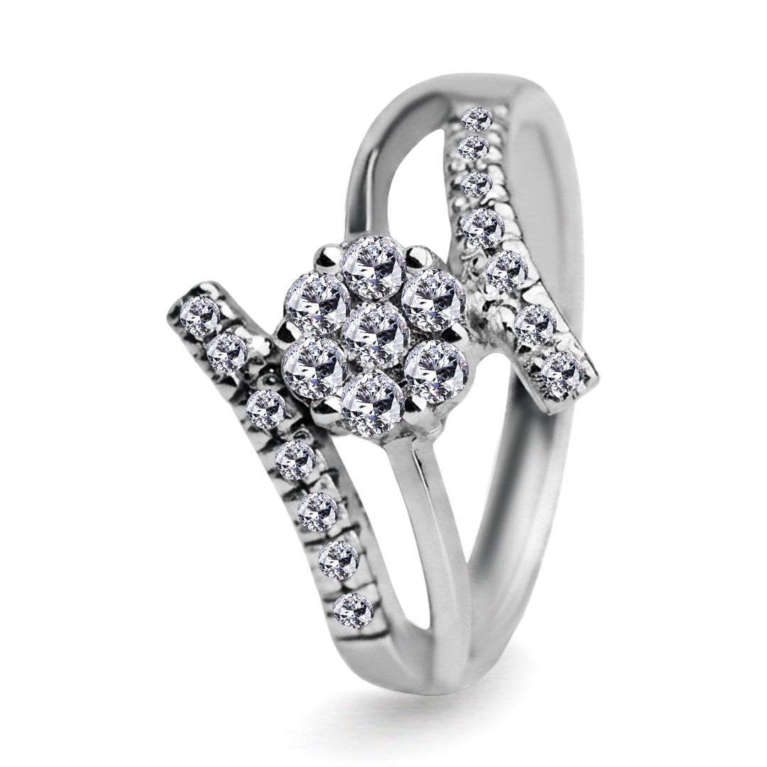 Palladium Diamond Ring LR-971