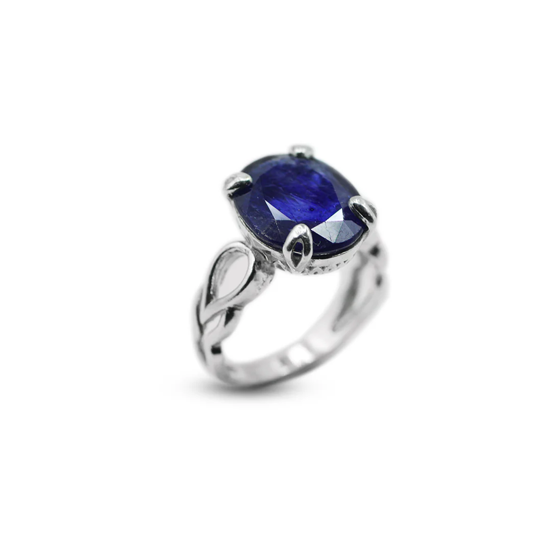 Blue Sapphire Ring for Ladies