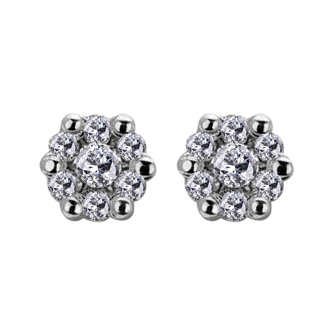 Palladium Diamond Earring ER-978