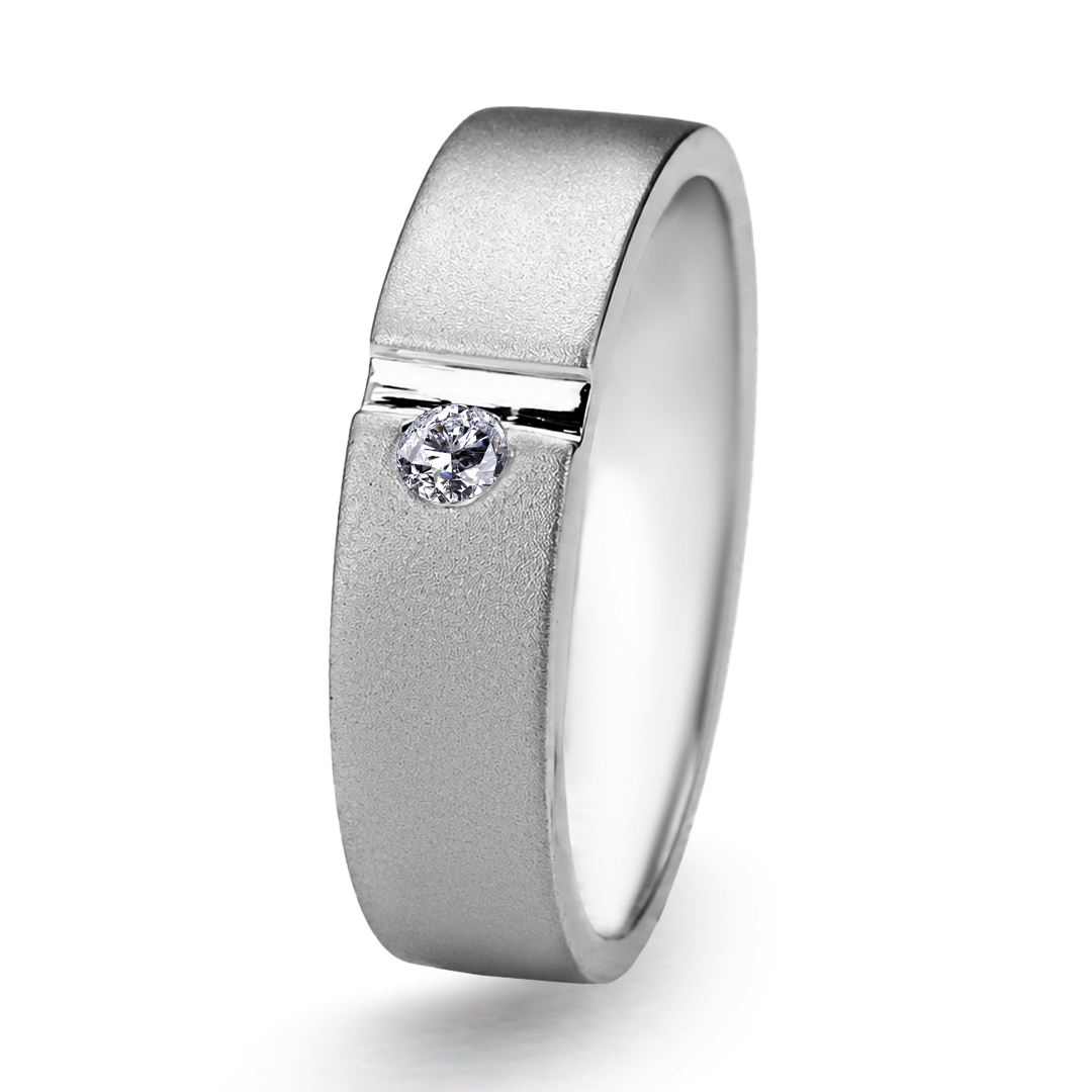 Palladium Diamond Ring GR-968