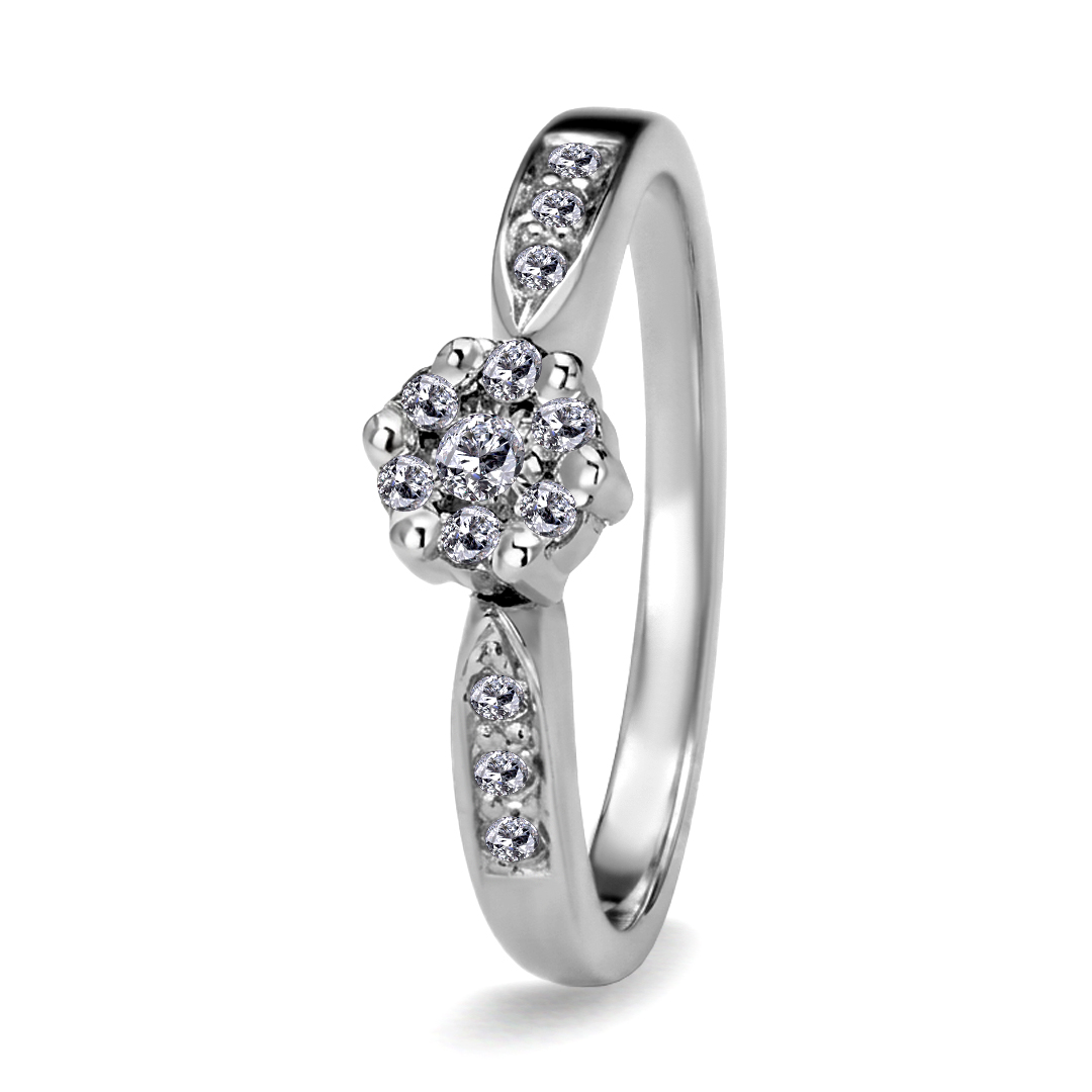 Palladium Diamond Ring LR-977