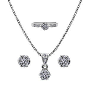 Palladium Diamond Set-ER-978,LP-979,LR-977