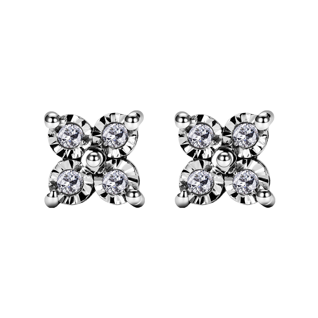 Palladium Diamond Earring ER-992