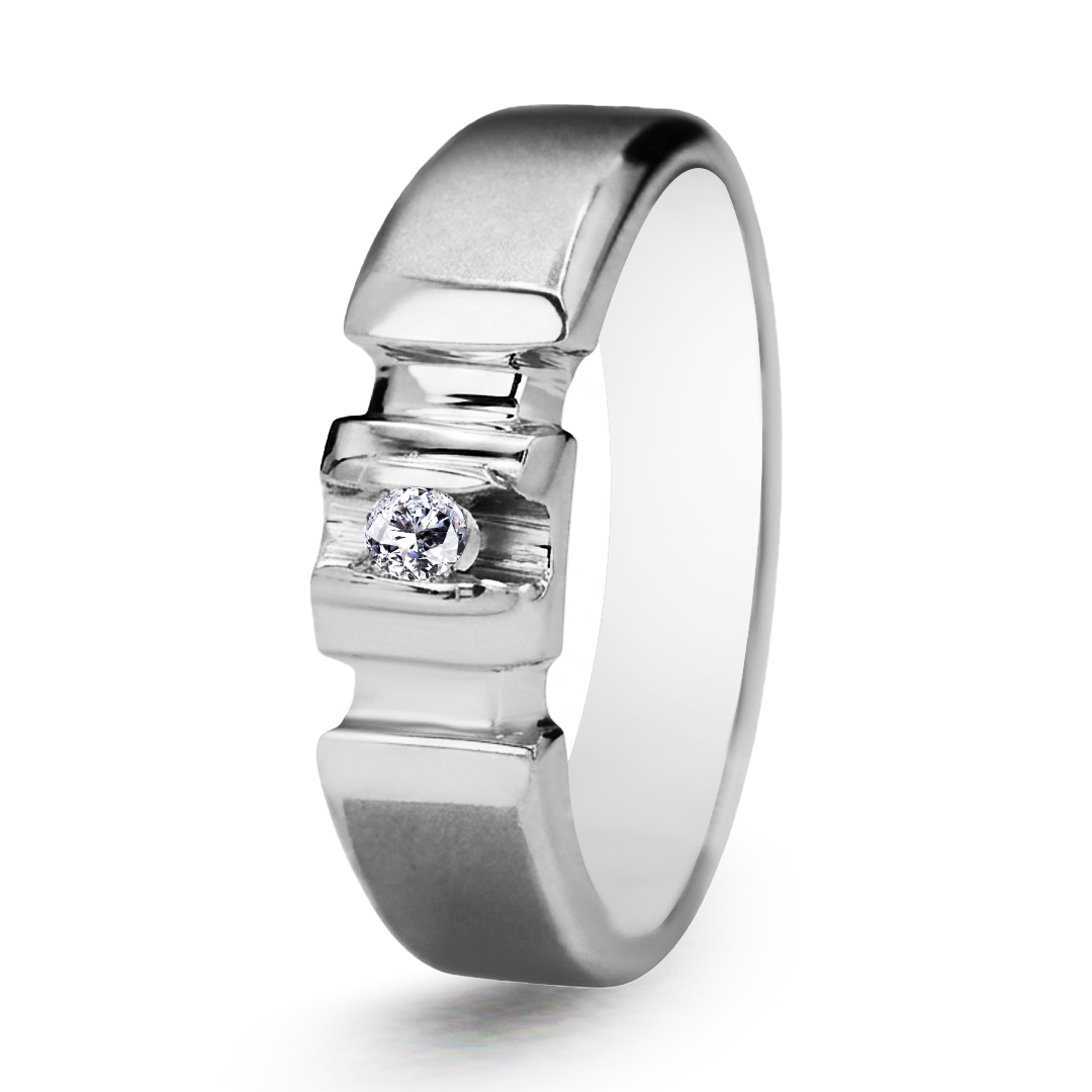 Palladium Diamond Ring GR-986
