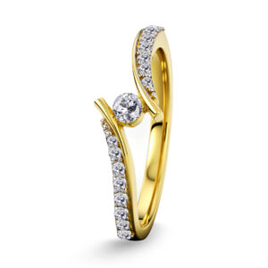 18K Gold Diamond Ring IF-054