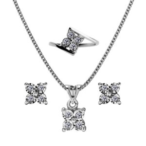 Palladium Diamond Set-ER-992,LP-991,LR-972