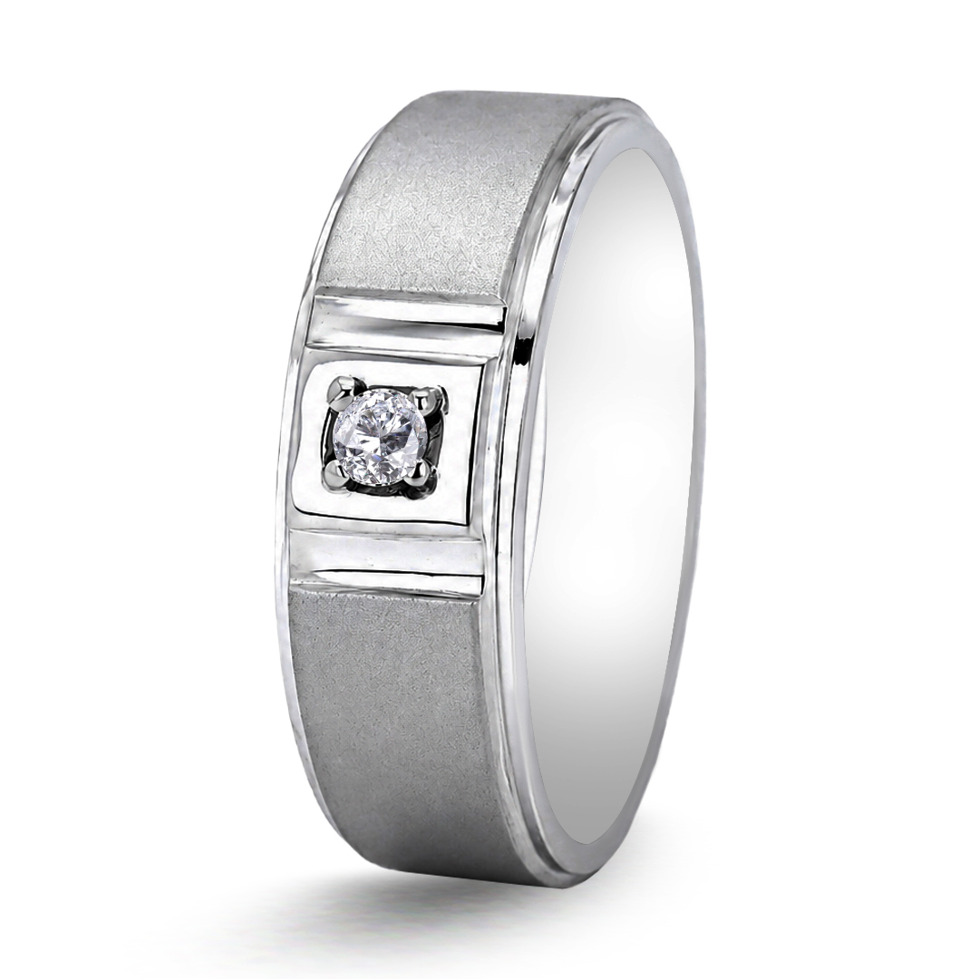 Palladium Diamond Ring GR-1008