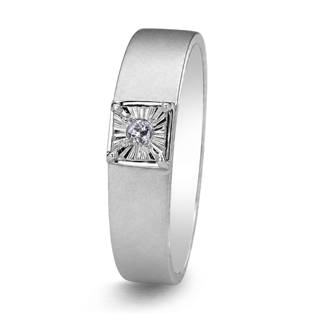 Palladium Diamond Ring GR-995