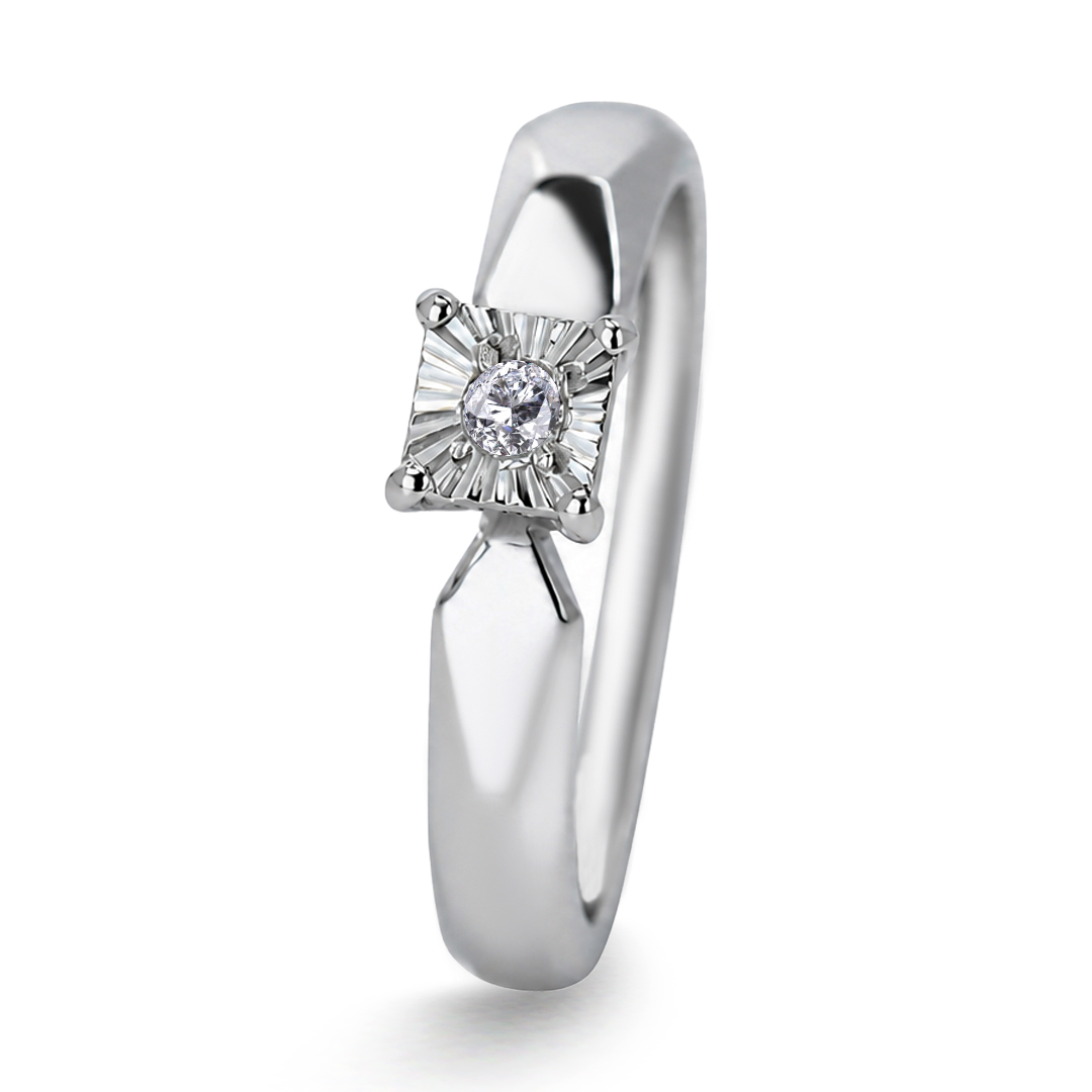 Palladium Diamond Ring LR-1001