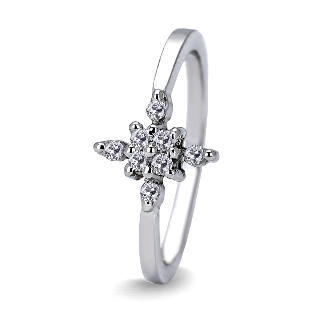 Palladium Diamond Ring LR-1004