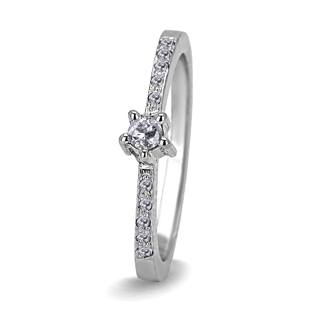 Palladium Diamond Ring LR-1005