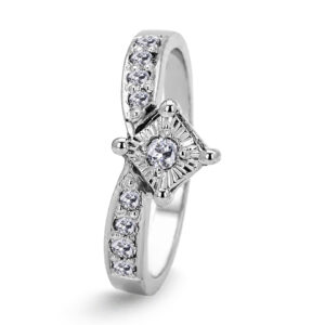 Palladium Diamond Ring LR-1006