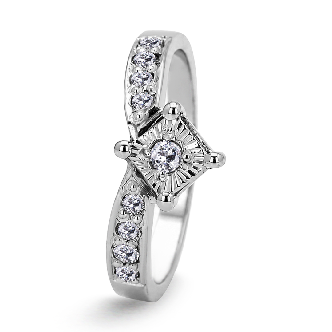 Palladium Diamond Ring LR-1006
