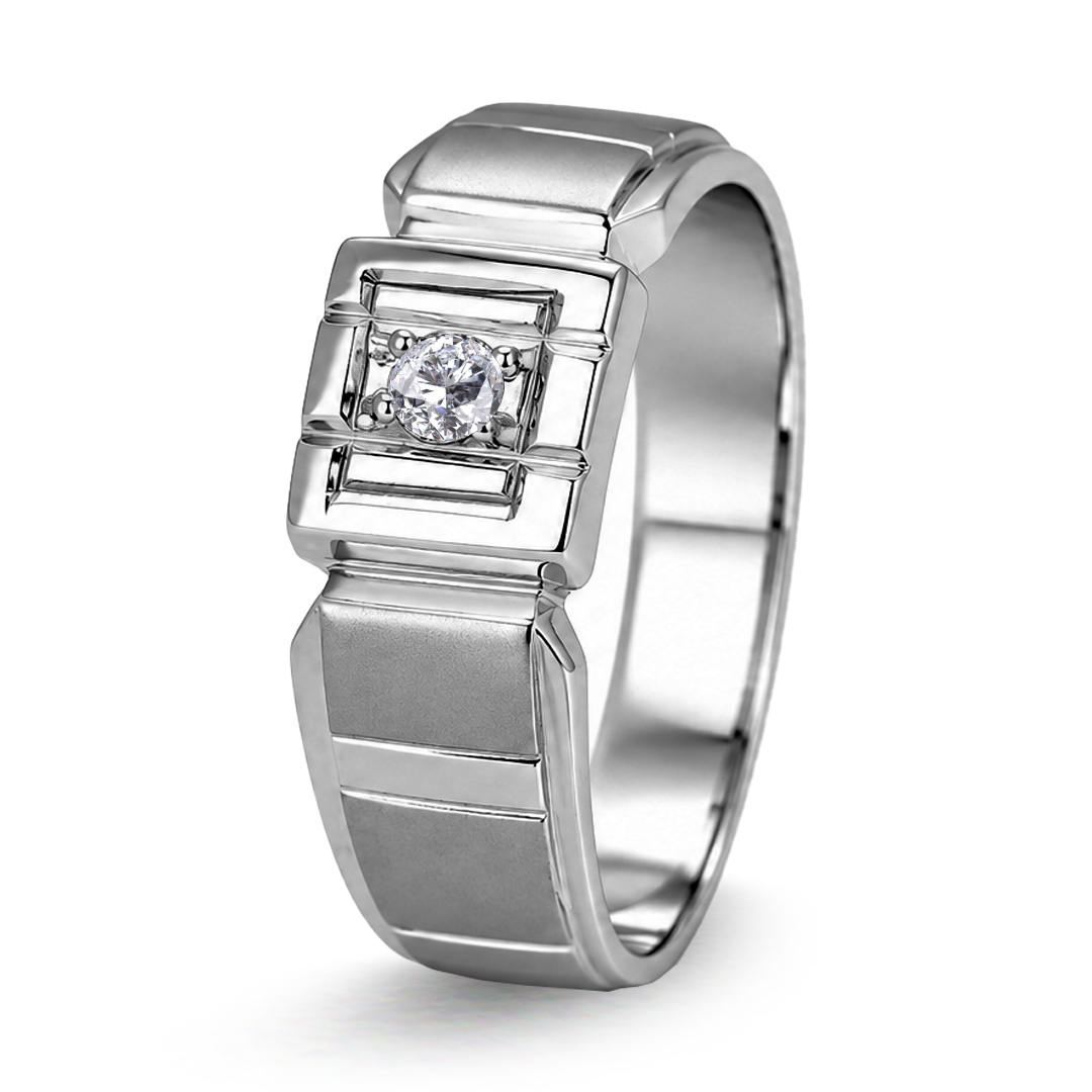 Palladium Diamond Ring GR-1010