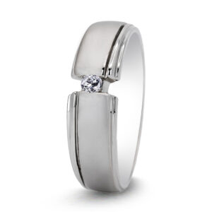 Palladium Diamond Ring GR-1017