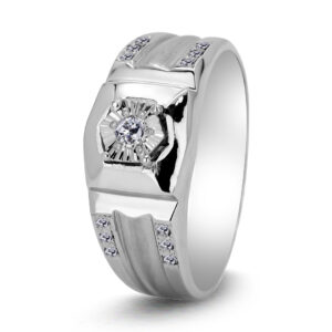 Palladium Diamond Ring GR-1018