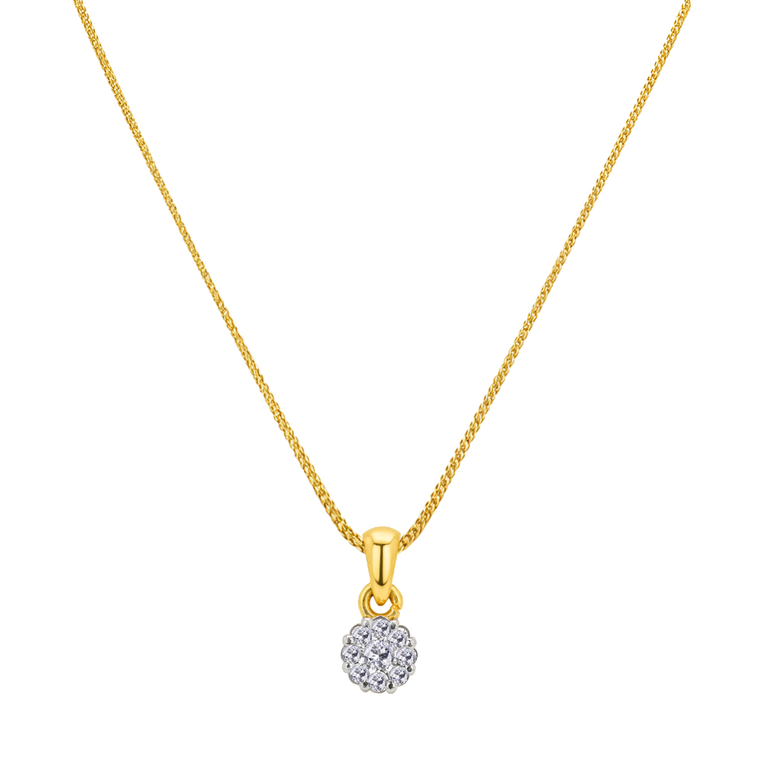 18K Gold Diamond Pendant IF-044