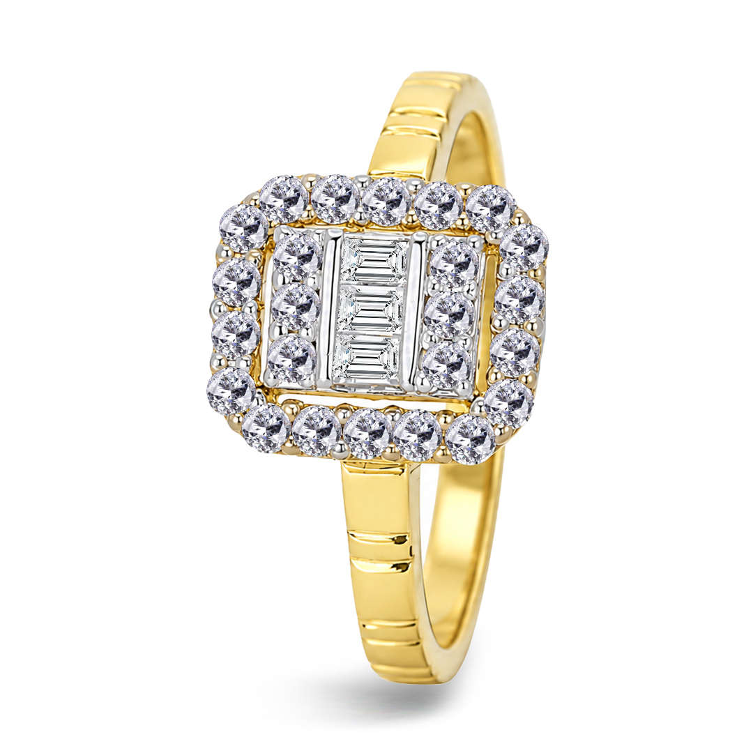 18KW Gold Diamond Ring IF-064