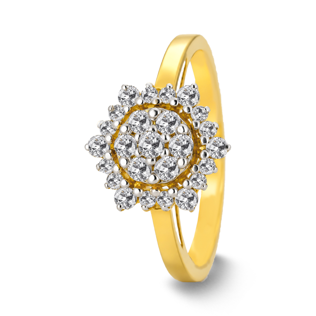 18KW Gold Diamond Ring IF-065