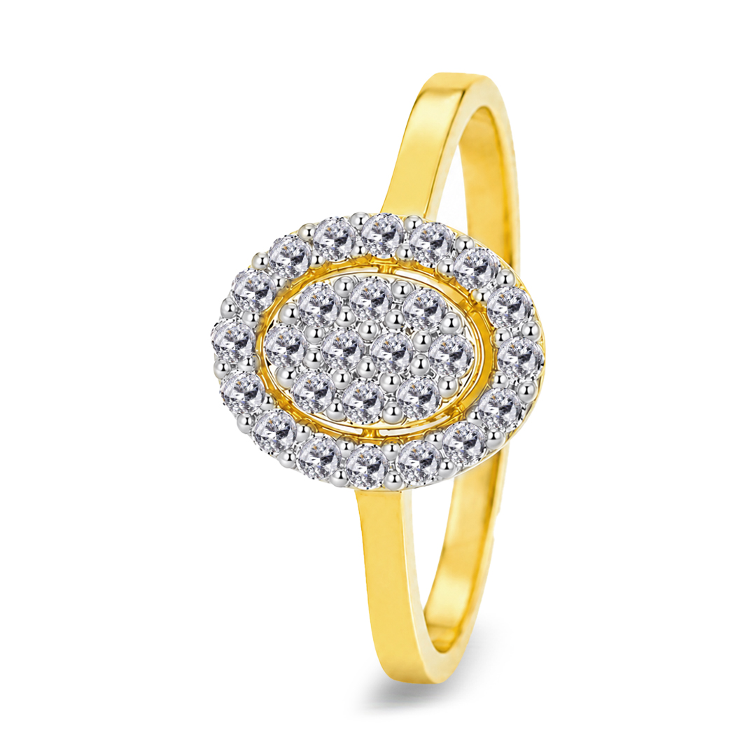 18KW Gold Diamond Ring IF-068